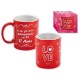 TAZZA ROSSA IN CERAMICA LOVE 7154